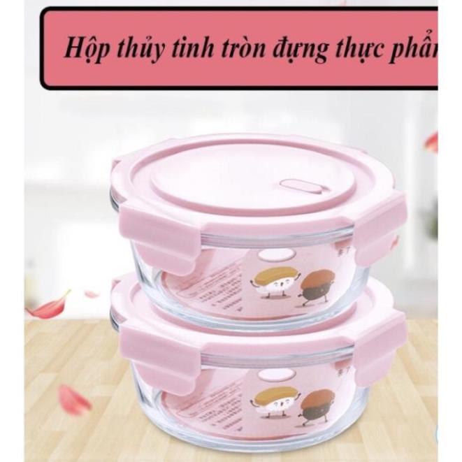 Hộp cơm thủy tinh tròn 400ml