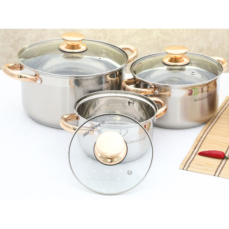 Bộ nồi inox 5 đáy SUNHOUSE SH781