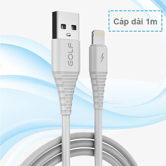 Cáp Sạc Nhanh 3A Golf GC-64i Lightning Cho iPhone