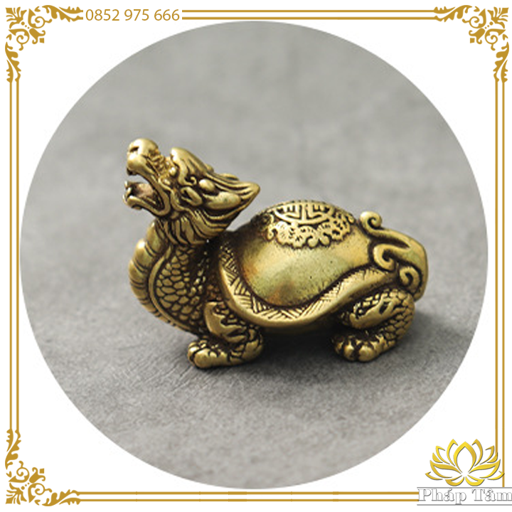 Long Quy Nhỏ Để Bàn Đồng Nguyên Khối - Pháp Tâm