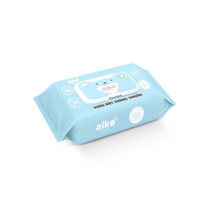 Khăn ướt kháng khuẩn Aiko 100 tờ