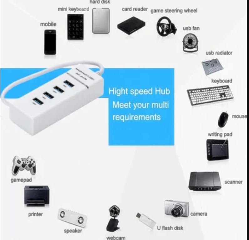 Hub usb 3.0 loại 4 cổng - Bộ chia USB từ 1 thành 4 cổng usb tốc độ 3.0
