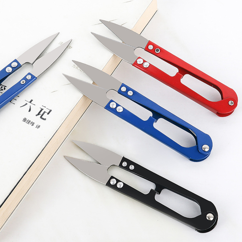 Mini scissors U-shaped thread trimmer, Cross stitch cutting scissors, Small, unique, sharp household scissors