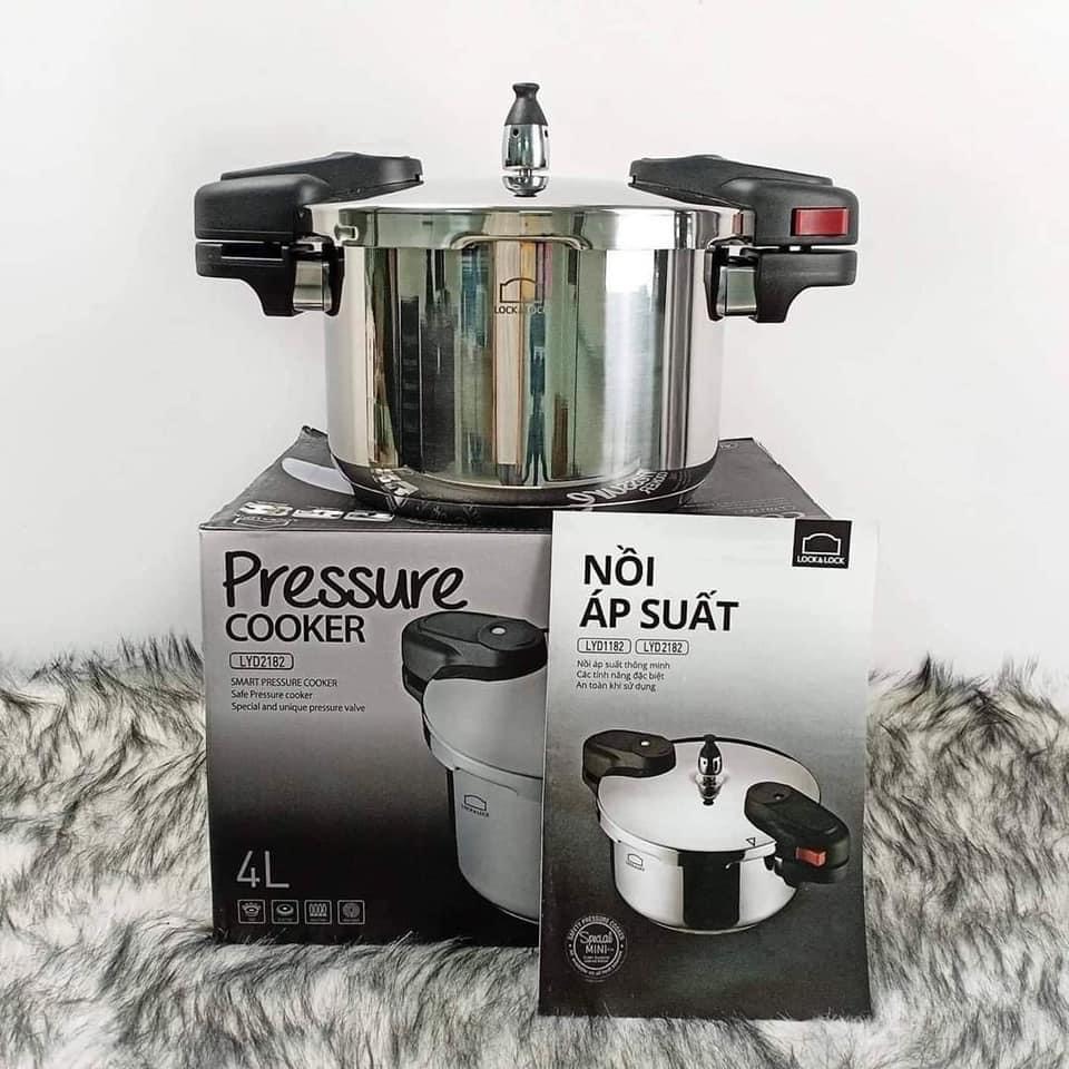 ✨ NỒI ÁP SUẤT BẰNG INOX LOCK&LOCK 4L LYD2182✨