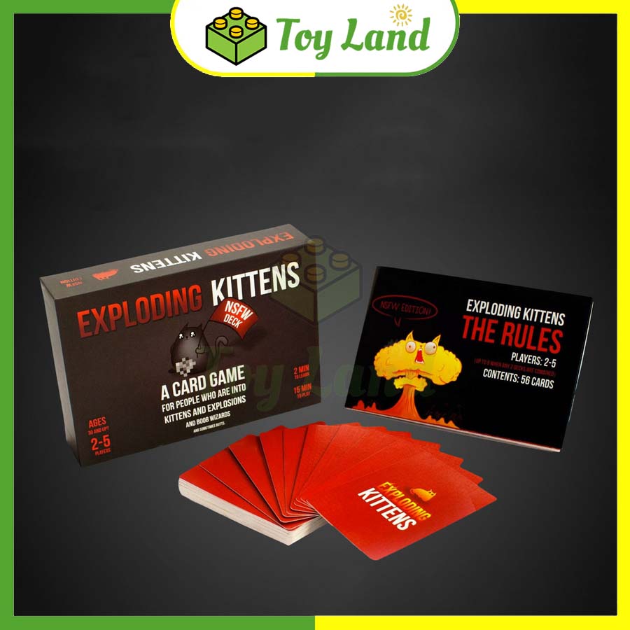 [Hộp Cứng Trắng 16+] Bài Mèo Nổ Việt Hóa Exploding Kittens Board Game 154 Lá Chất Giấy Dày Chống Nước