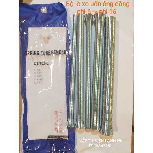 Bộ lò xo uốn ống đồng phi 6 - 8 - 10 - 12 -16 CT102L