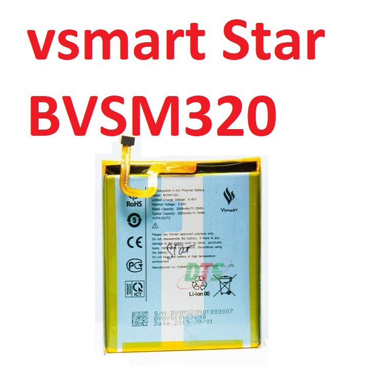 Pin vsmart star bvsm320 dung lượng 3000 mah linh kiện thay thế giá rẻ