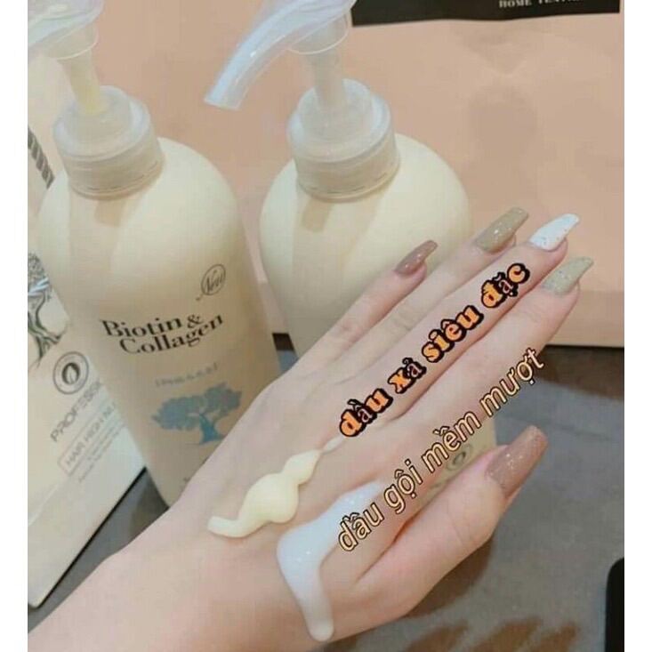 2 CHAI DẦU GỘI + XẢ BIOTIN & COLLAGEN Ý CAO CẤP