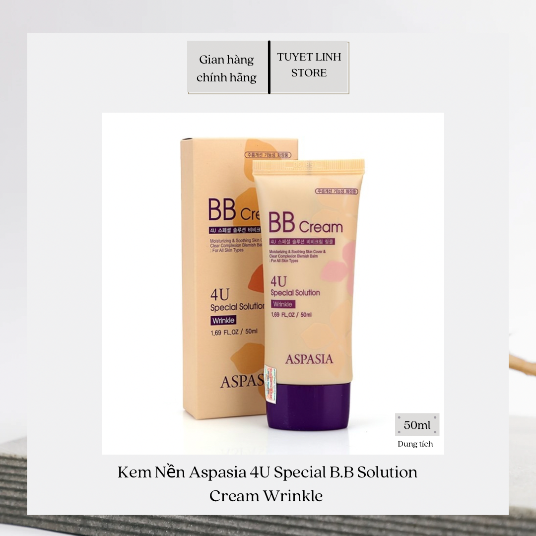 Kem nền aspasia 4u special bb solution cream spf50 50ml
