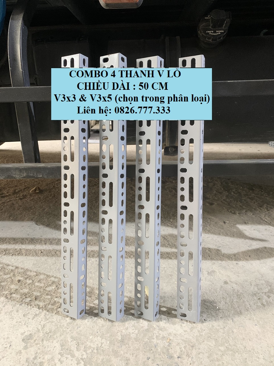 Combo 4 thanh v lỗ đa năng dài 50cm