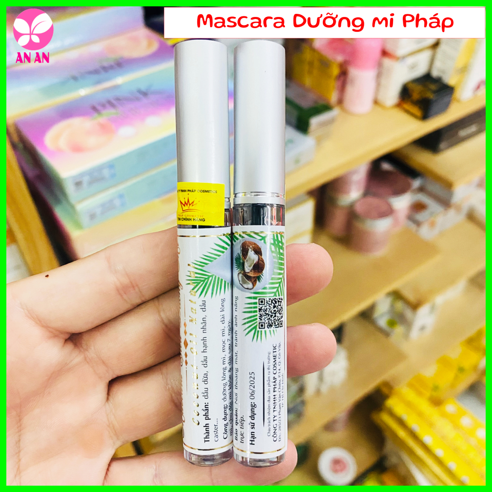Mascara Dưỡng Mi Pháp - Siêu dưỡng mi tinh chất dầu dừa Pháp Cosmetic - Dưỡng Mi dày sau 7 ngày