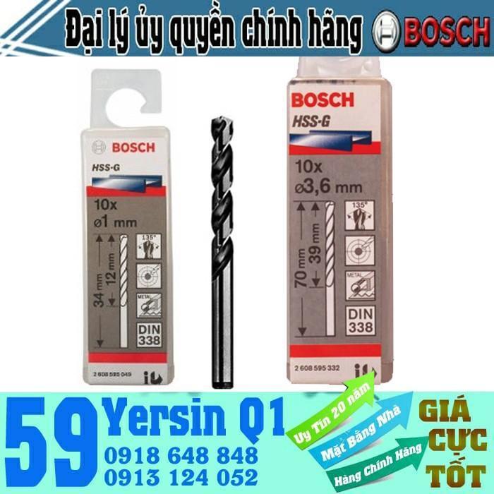 Bộ mũi khoan sắt 10 mũi HSS-G Bocsh 1mm - 7.5mm