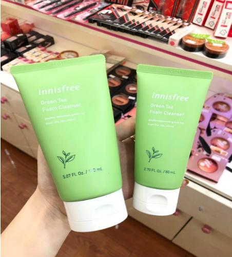 Sữa rửa mặt trà xanh innisfree green tea cleansing foam