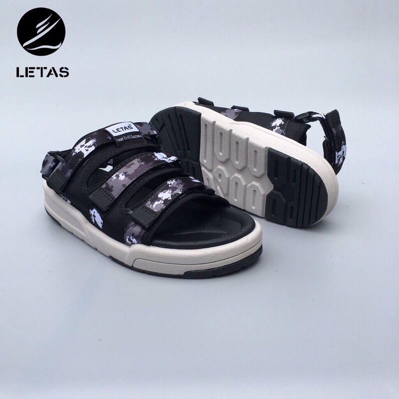 Sandal Nữ,Nam Letas D1001 Đen Camo