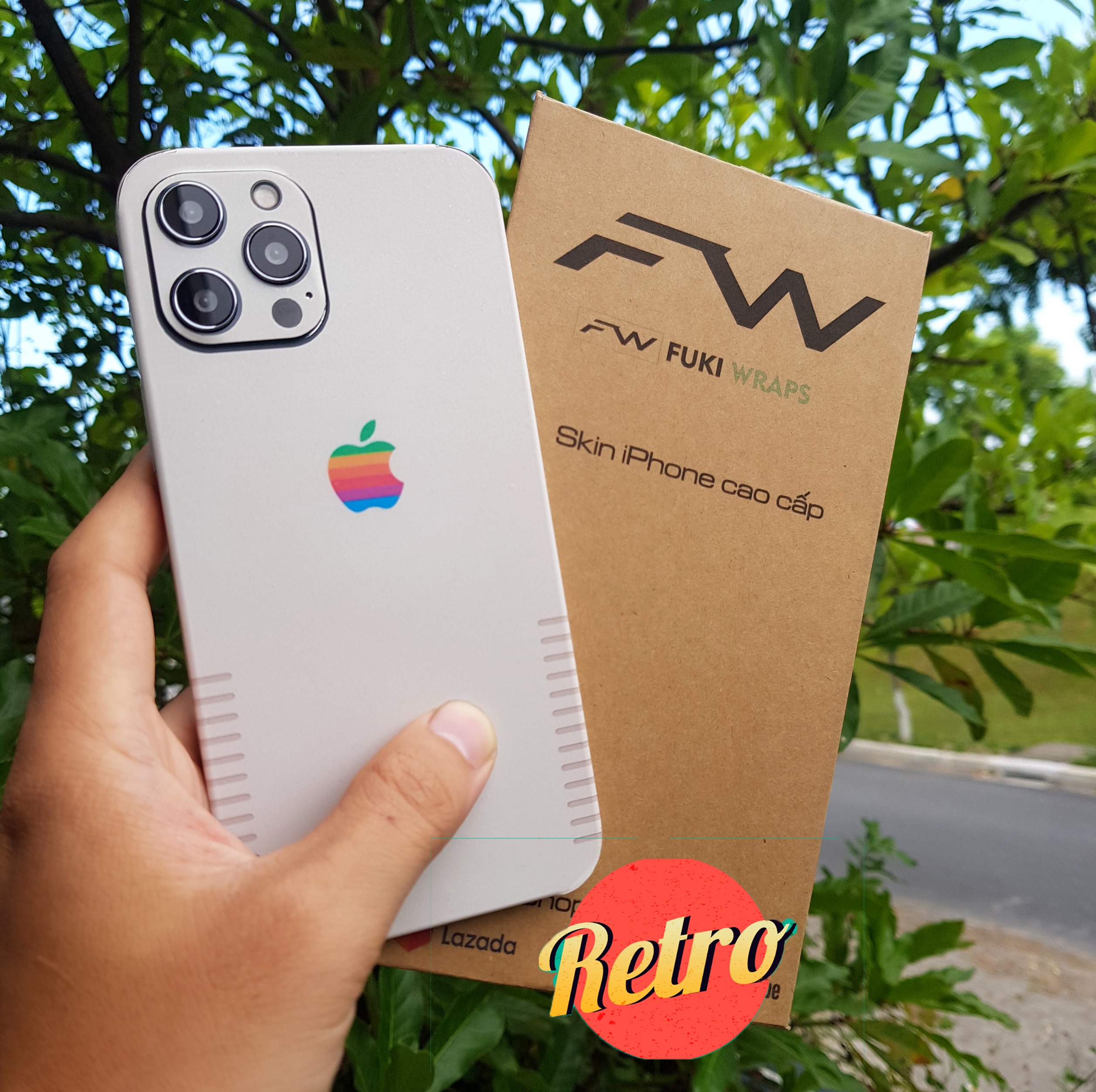Tấm dán Skin iPhone Rainbow 7Plus 8Plus ip5 ip6 ip7 ip8 XR XS XSMax 11 Pro 12 Pro Max