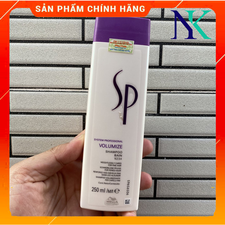 [HCM]Dầu Gội Làm Dày Tóc Sp Wella Volume Shampoo 250Ml