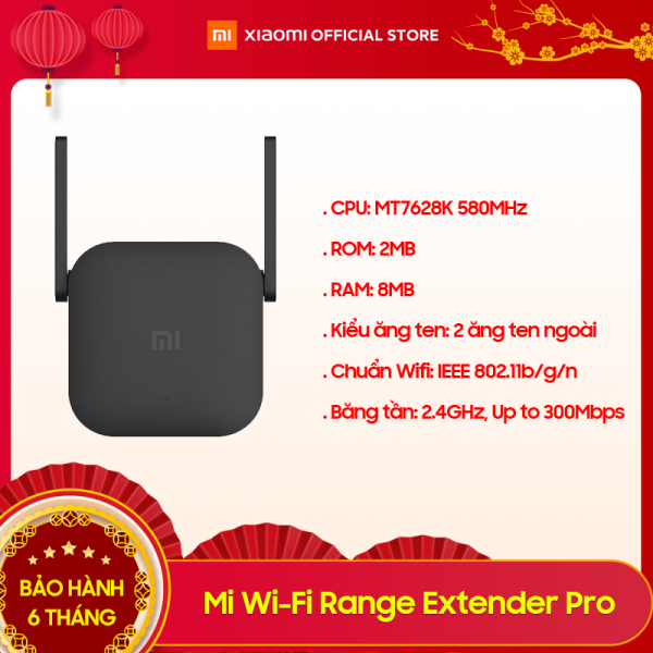 [XIAOMI OFFICIAL] Thiết bị kích sóng Mi Wi-Fi Range Extender Pro - Chuẩn Wifi: IEEE 802.11b/g/n, tốc độ 300 Mbps , Router kích sóng - BH Chính hãng 6 tháng