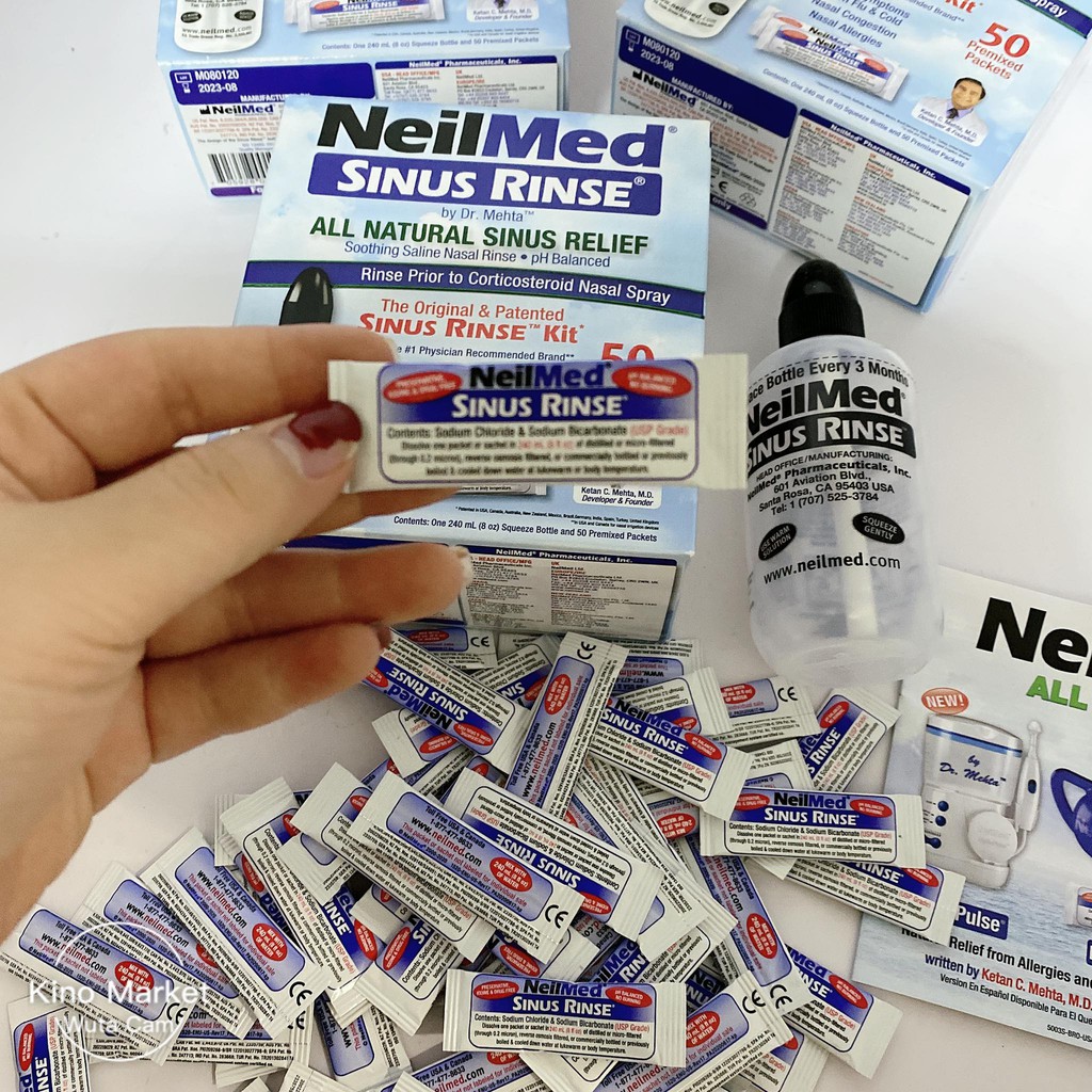 Gói muối rửa mũi NEILMED SINUS RINSE - USA Auth (2024)