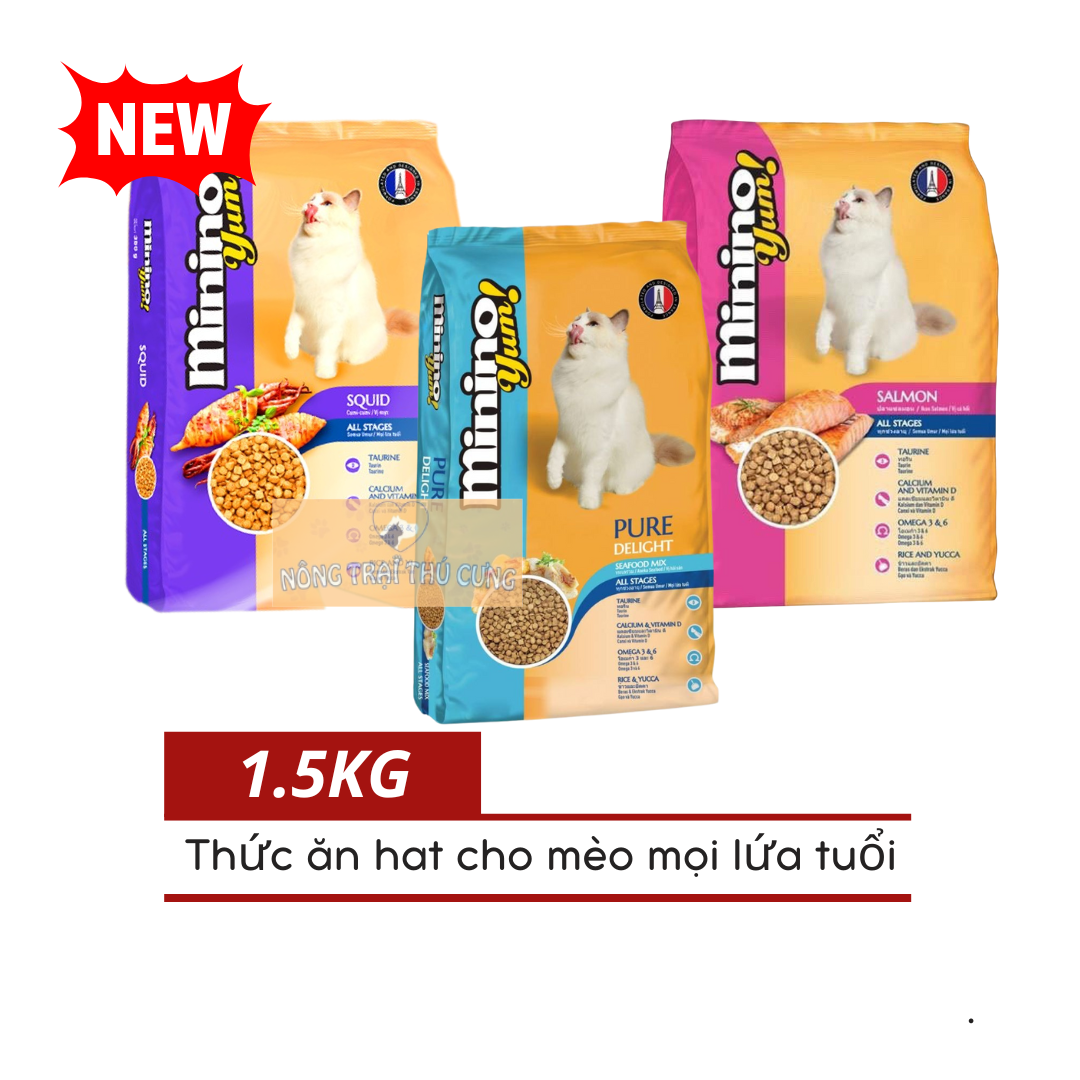 Hạt Minino Yum Cho Mèo Mọi Lứa Tuổi 1.5kg - [Nông Trại Thú Cưng]