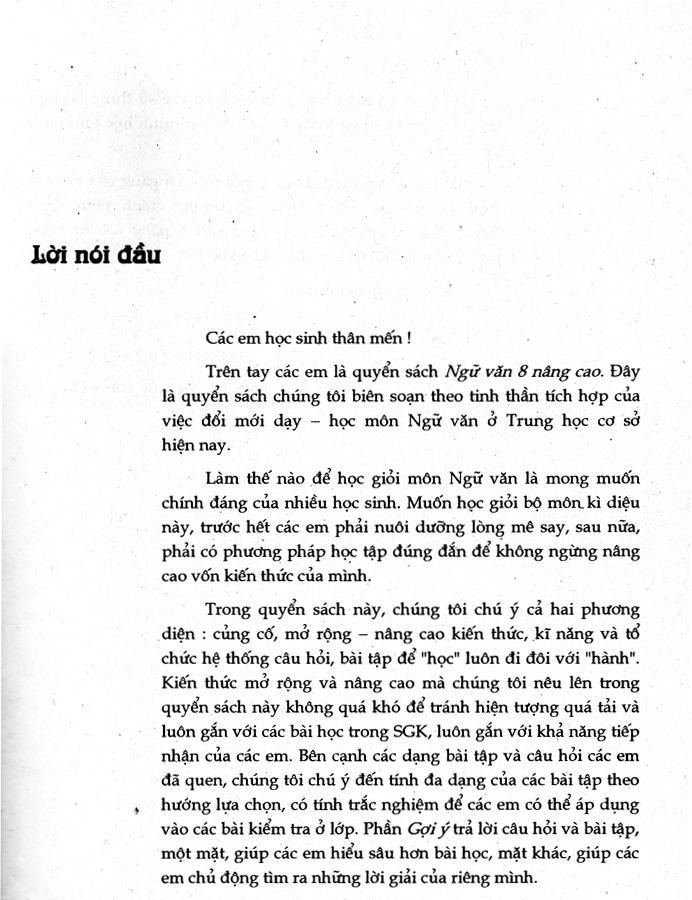 Ngữ văn nâng cao 8