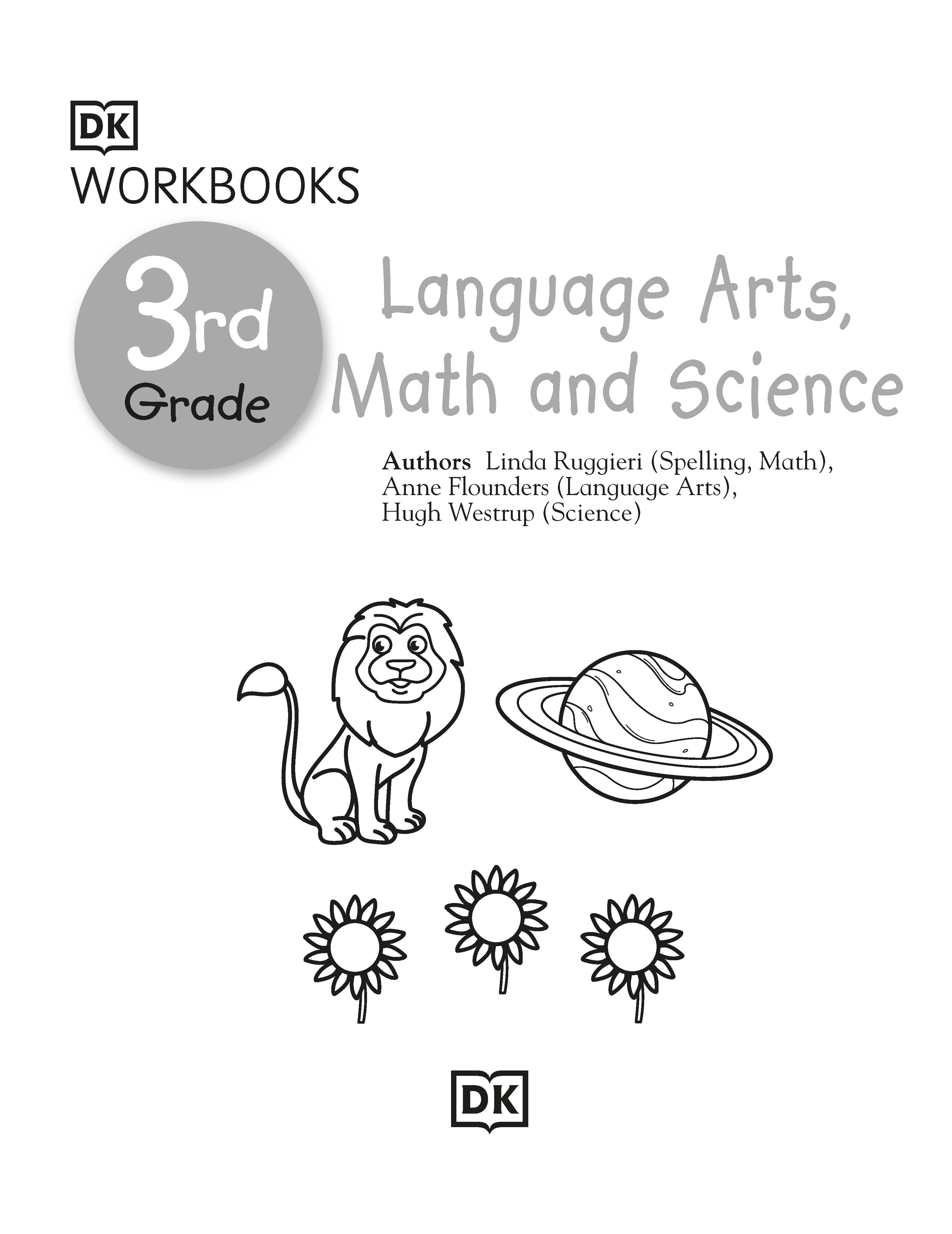 DK Workbooks Language Arts, Math and Science, Grade 3 ( sách đen trắng )