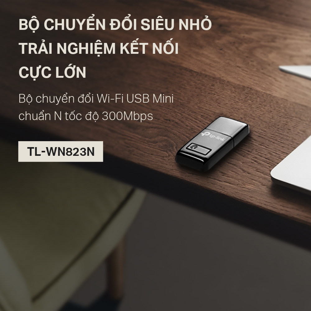 Bộ Chuyển Đổi USB Wifi TP-Link TL-WN823N Chuẩn N 300Mbps - Hãng phân phối chính thức