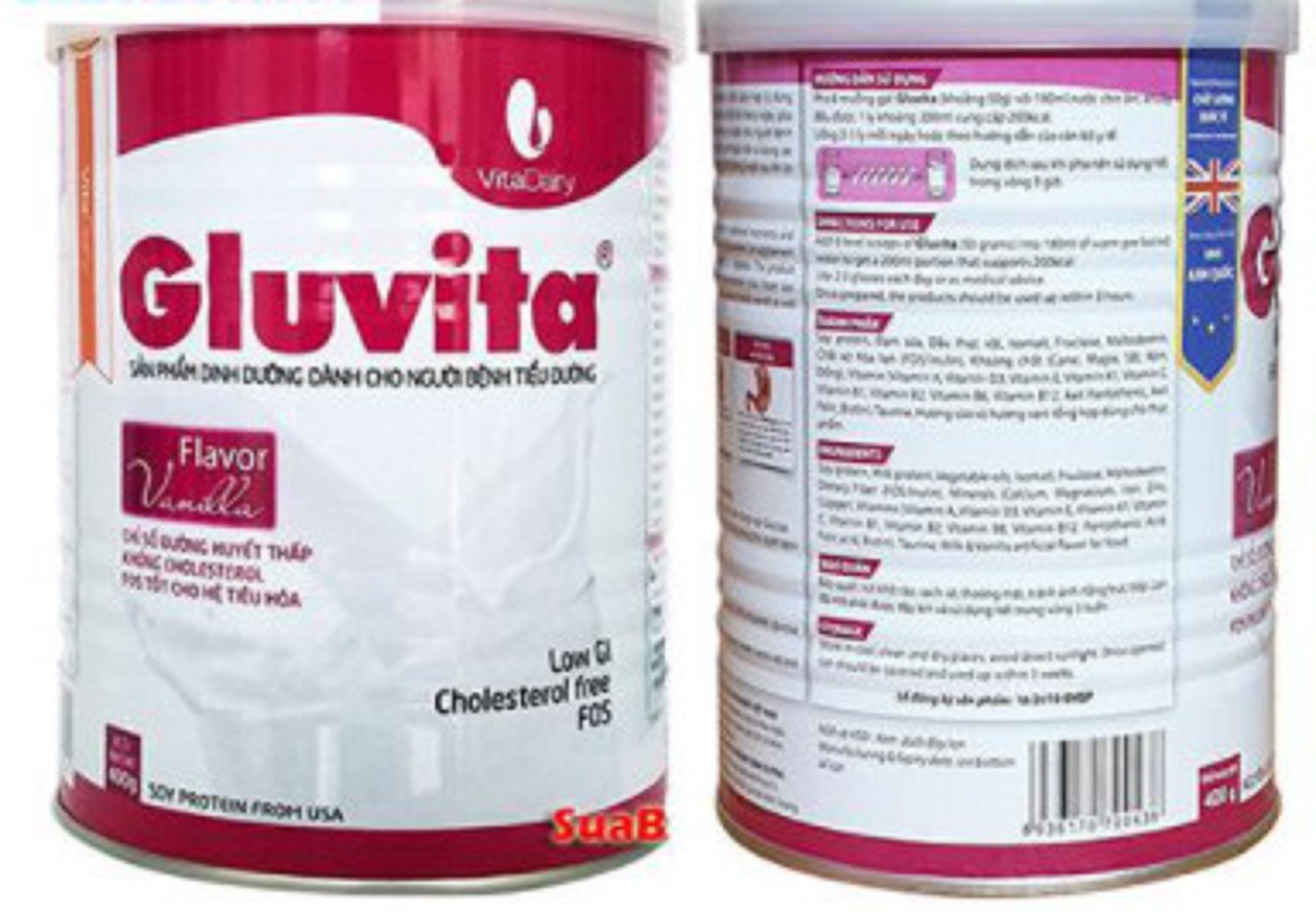 Sữa Gluvita 400g (dinh dưỡng cho người bệnh tiểu đường)