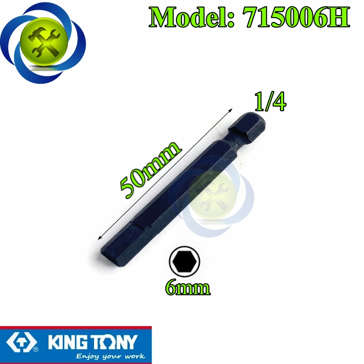 Mũi lục giác 6mm kingtony 715006h kích thước 6mm x 50mm