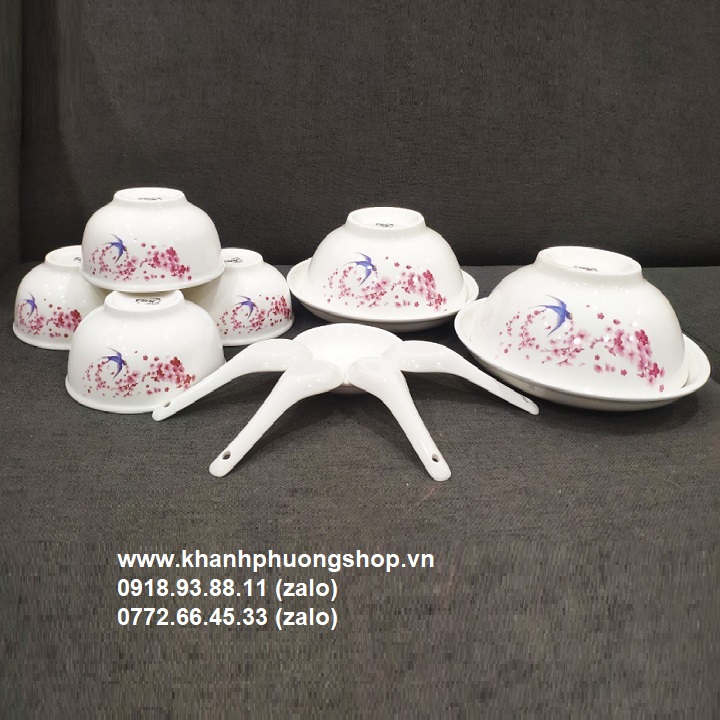 [HCM]bộ chén tô dĩa sứ - bộ chén tô dĩa sứ