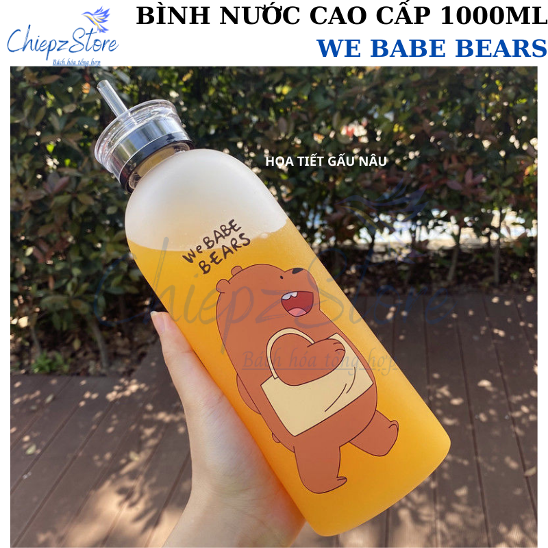 Bình nước We Babe Bears - Bình đựng nước cao cấp 1000ml - BPA free