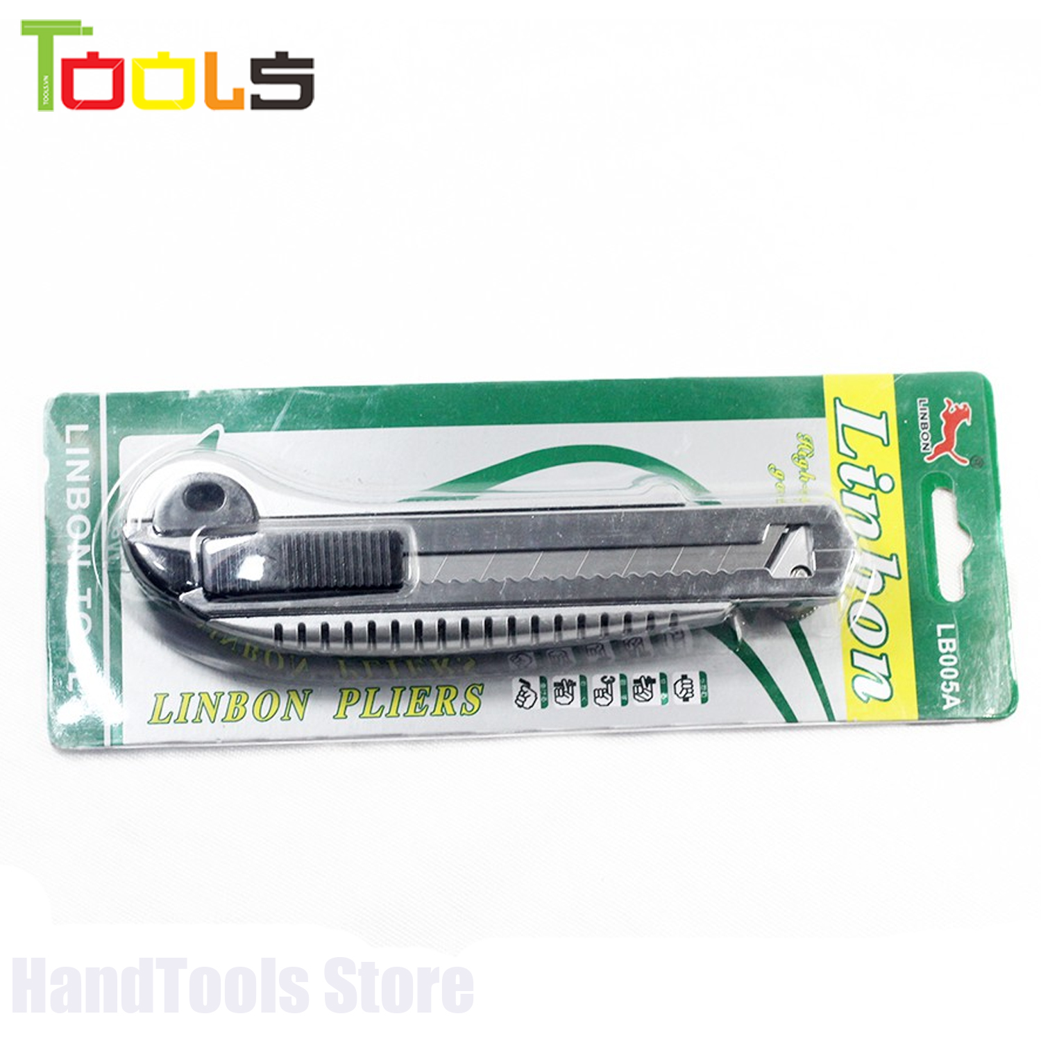 Dao trổ - Dao rọc giấy thay lưỡi liên tục Linbon LB005A (Kèm 5 lưỡi dao thép)