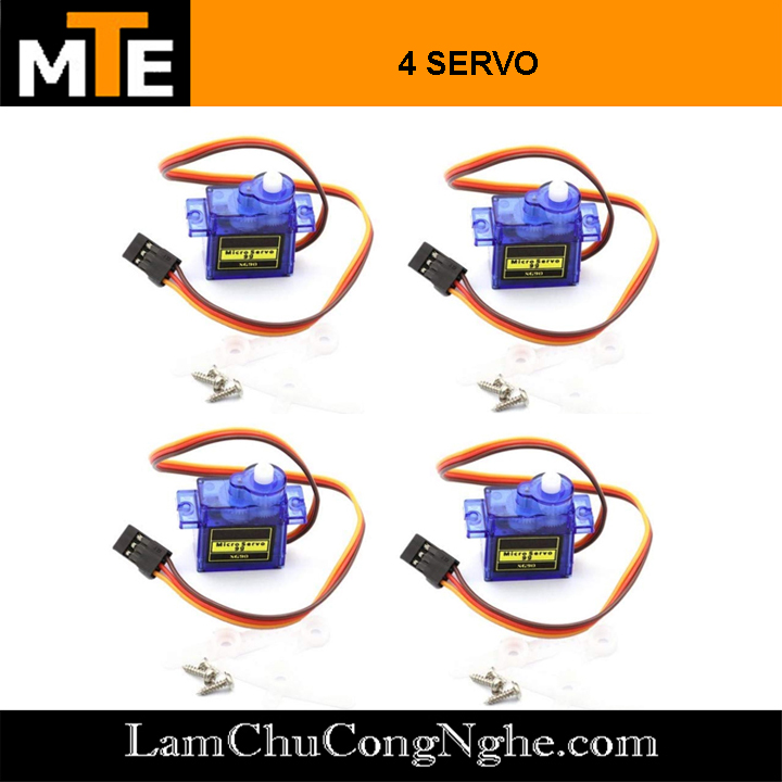 Cánh tay robot DIY Me-Arm tự ráp: khung + servo +  module joystick + ốc vít