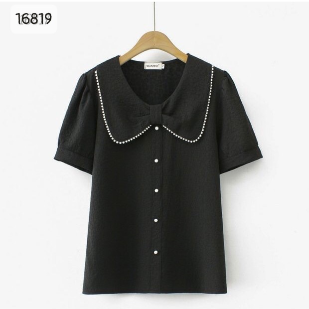 Áo kiểu BIGSIZE Nơ Châu 16819