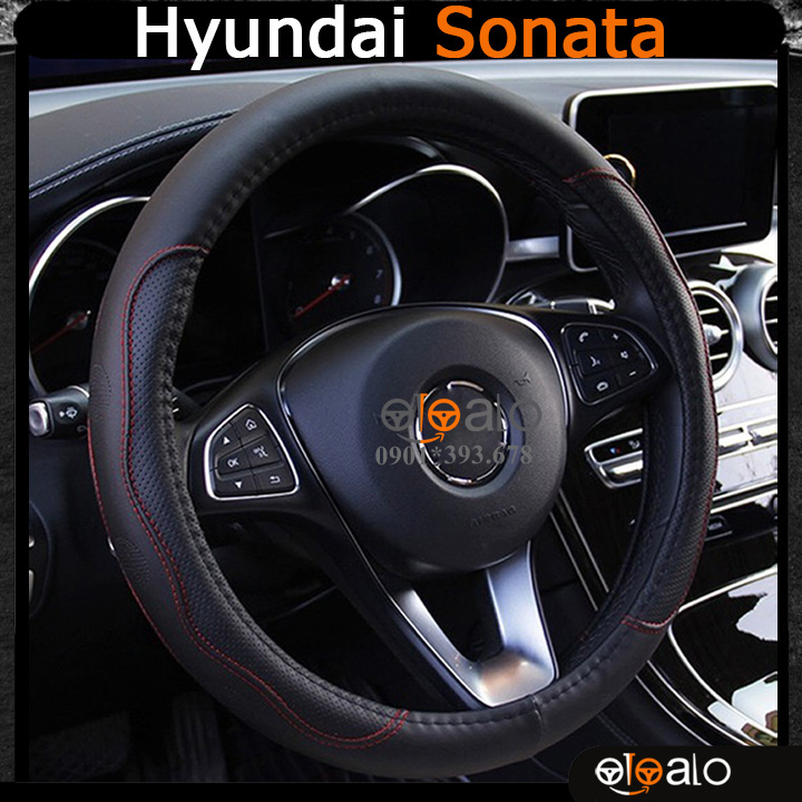 Bọc vô lăng xe ô tô Hyundai Sonata Da PU CAO CẤP - OTOALO
