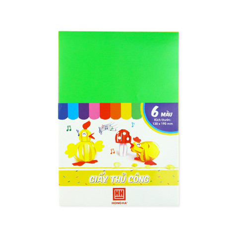 Giấy thủ công decan 6 màu hồng hà 3487