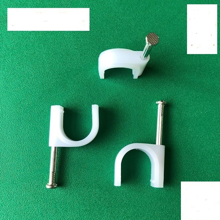 70 - 80 cái móc nhựa đóng ống dây điện 7mm, 10mm, 13mm