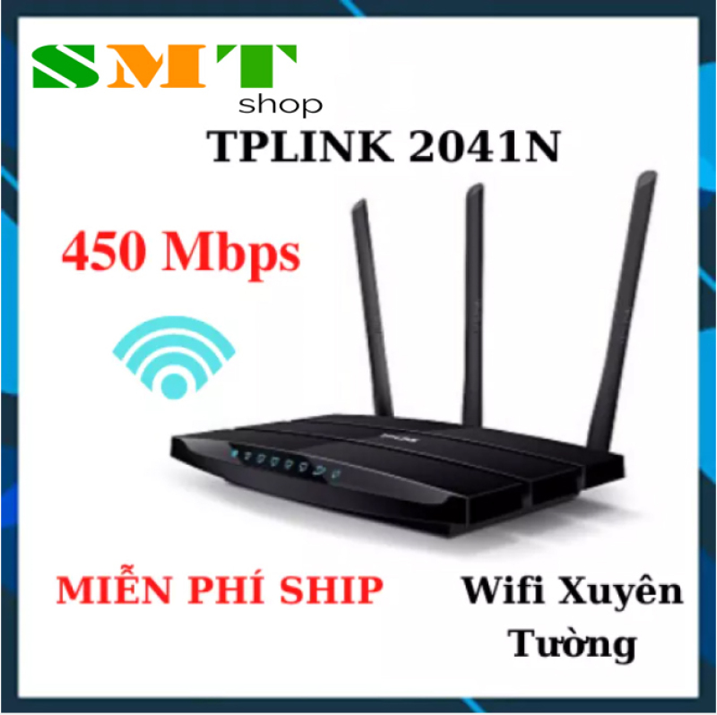Bảng giá Bộ Phát Wifi - Cục Phát Wifi TPLink 3 râu 2041N chuẩn 450 Mbps Sóng Xuyên Tường, router wifi xuyên tường sóng khỏe - BH 12 Tháng Phong Vũ