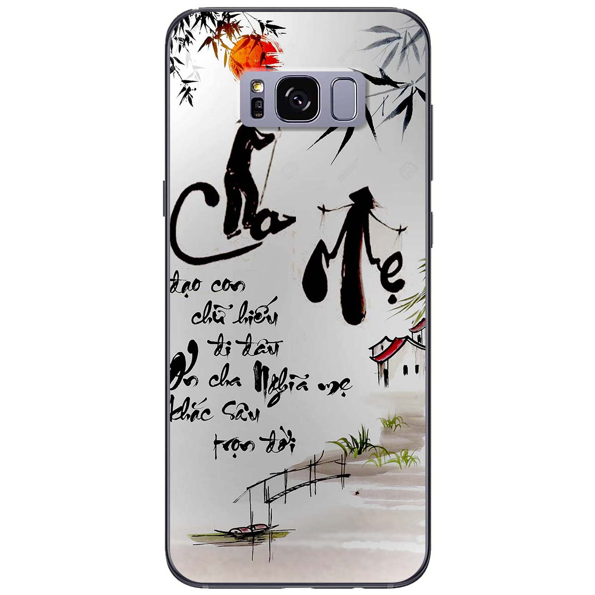 Ốp lưng dành cho Samsung Galaxy S8 Plus mẫu Thư pháp cha mẹ