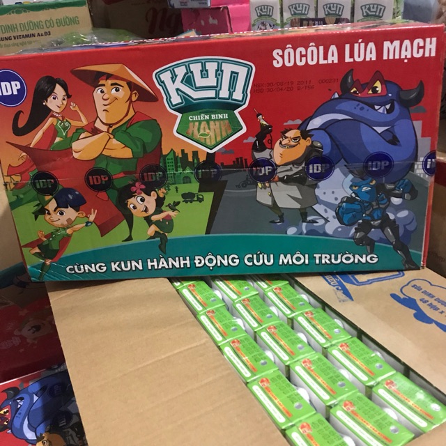 thùng sữa kun vị dâu 48 hộp 110ml date mới nhất