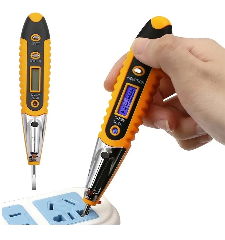 Bút thử điện màn hình điện tử tích hợp đèn led hổ trợ soi sáng