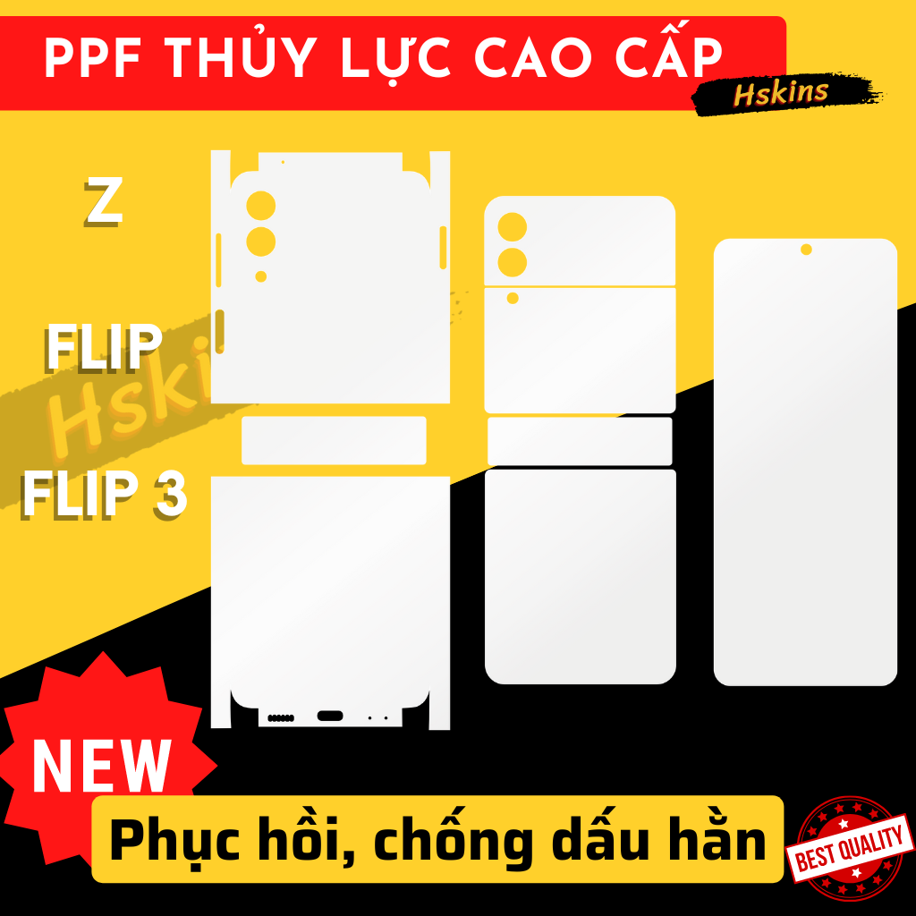 Miếng dán ppf màn hình, mặt lưng samsung z flip / z flip 3 cao cấp