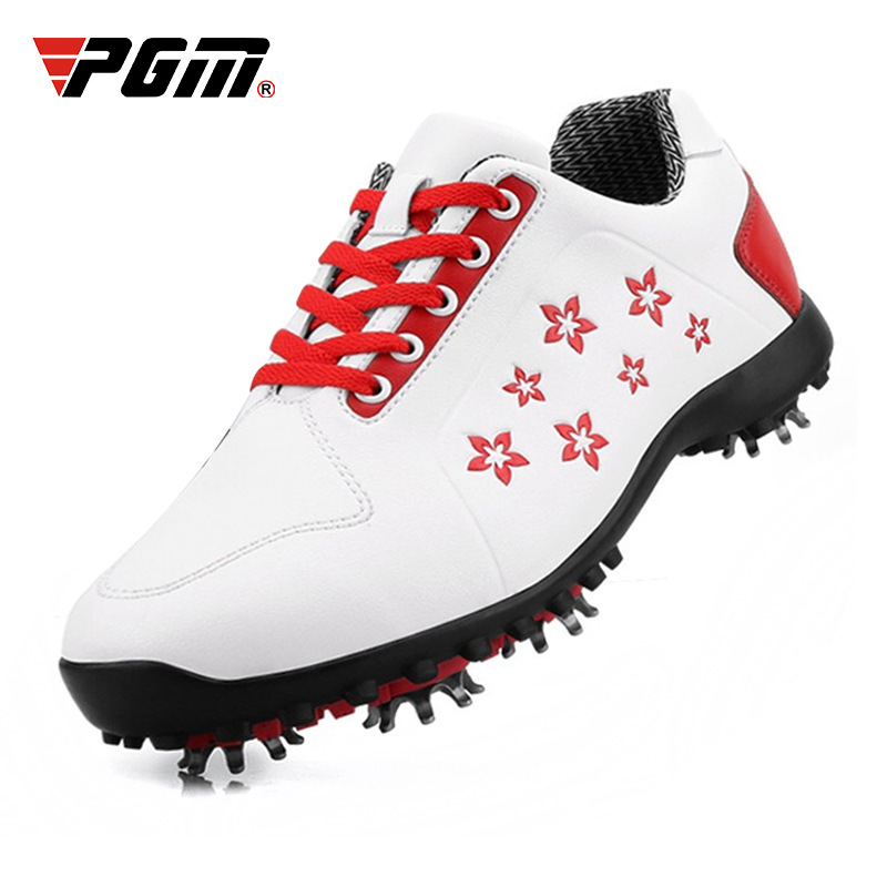 Giày golf nữ XZ110 phối màu trắng đỏ cực trẻ trung