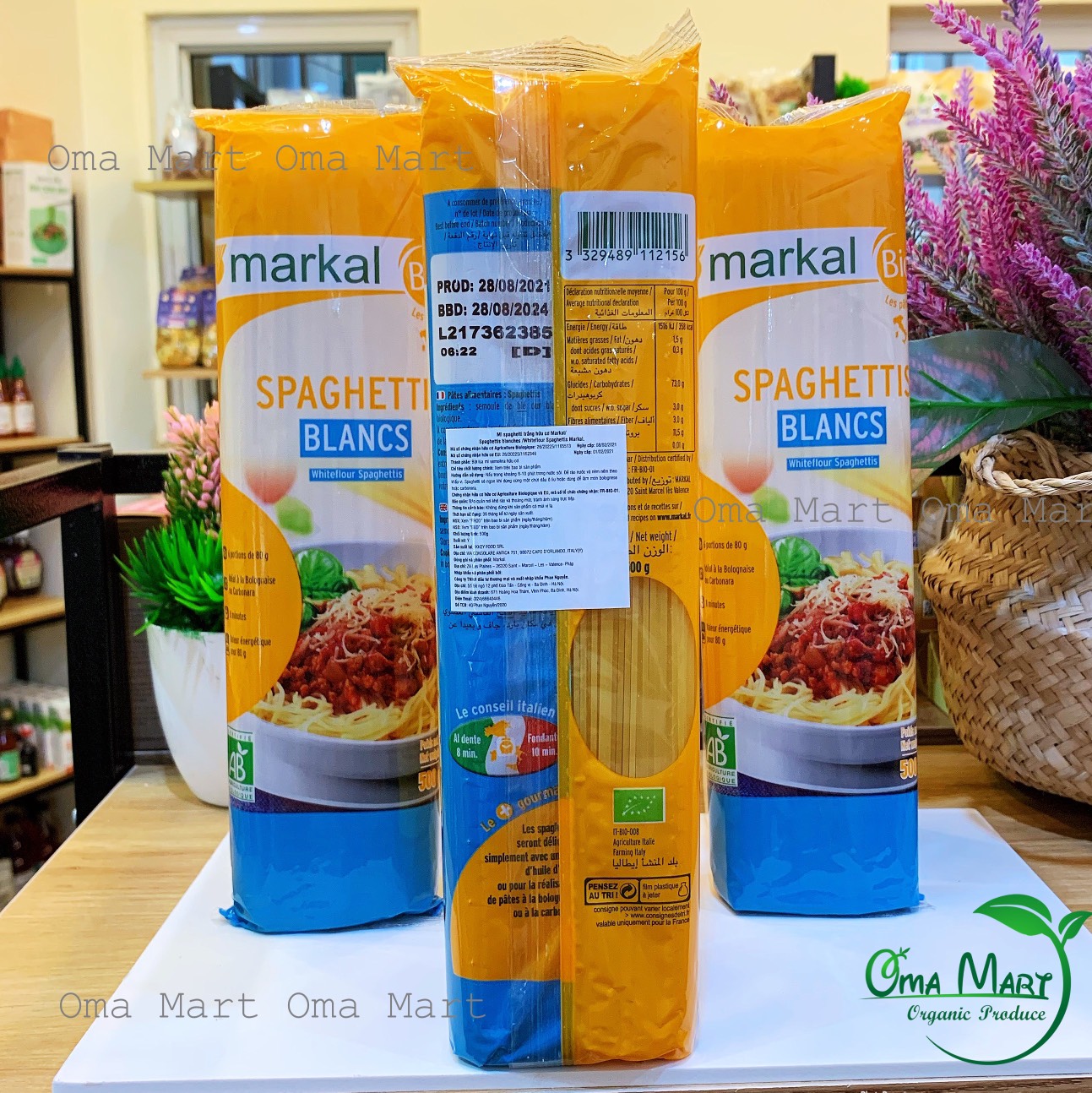 Spaghetti strap white organic MARKAL 500g