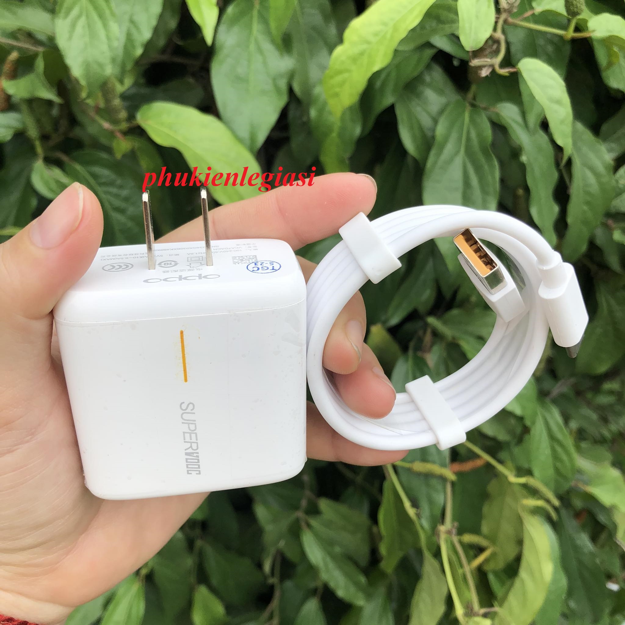 Bộ củ cáp sạc nhanh 65w super vooc oppo 65w, dây cáp sạc vooc type c và cục củ sạc oppo super vooc 65w