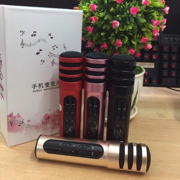 Míc hát karaoke C7 Thu Âm, Micro Karaoke Chuyên Nghiệp. Livestream trên điện thoại 3 in 1. Micro thu âm hát karaoke online, Hát Karaoke, Livestream chất lượng cao Model 2019, chất lượng tuyệt đỉnh