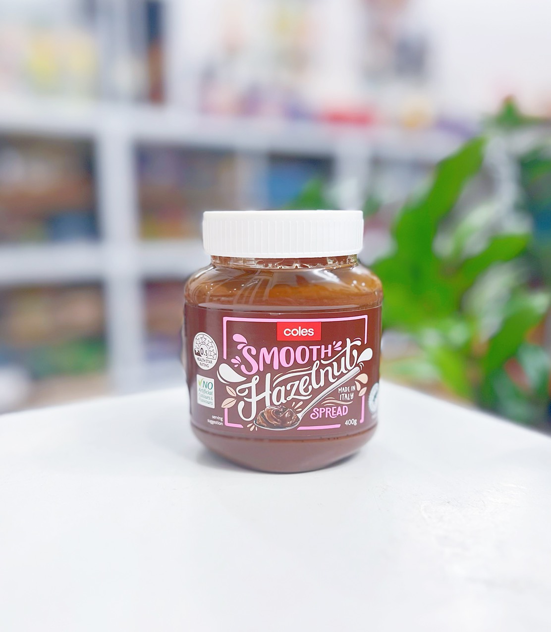 (Hàng Ý) Bơ hạt phỉ phết bánh mì Hazelnut Spread của nhãn hiệu Coles hủ 400GR