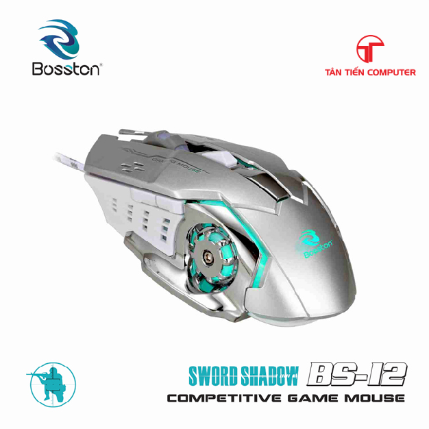 Chuột Bosston BS-12 led đa màu DPI 3600-JL