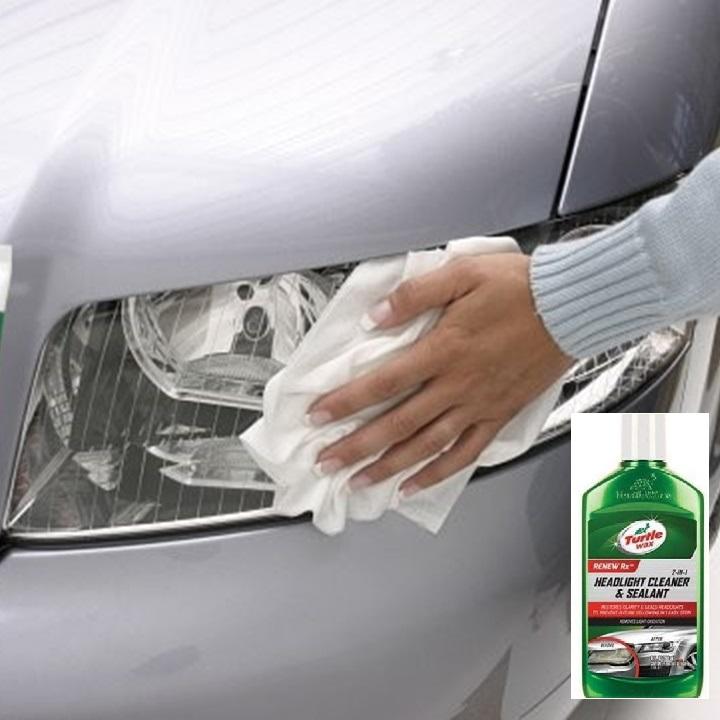 Tẩy ố kính đèn pha xuất xứ từ Mỹ , dung dịch đánh bóng và phục hồi đèn pha xe ô tô xe máy thương hiệu con rùa
