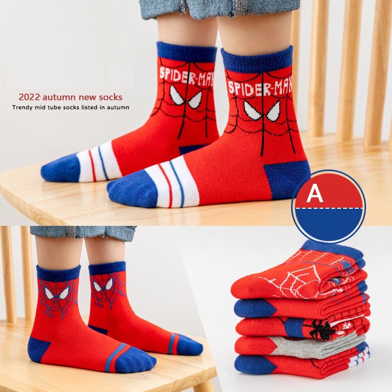 Tất Vớ Siêu Nhân Đỏ Cotton Cho Bé Trai