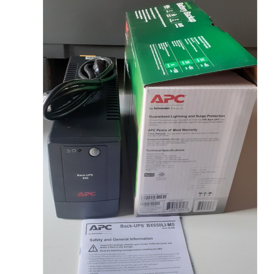 [HCM]BX650LI-MS - Bộ lưu điện (UPS) APC 650VA/325W (New 100% - BHCH: 24 tháng)